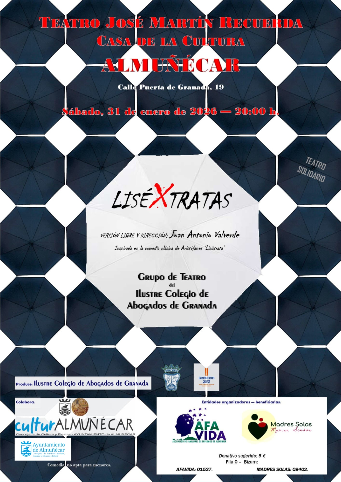 En este momento estás viendo Teatro solidario se cancela hasta nuevo aviso